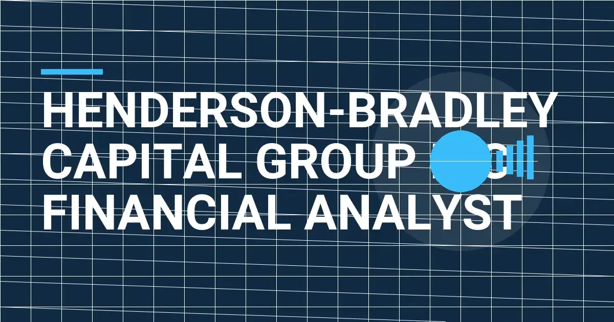 Henderson-Bradley Capital Group Inc Financial Analyst
