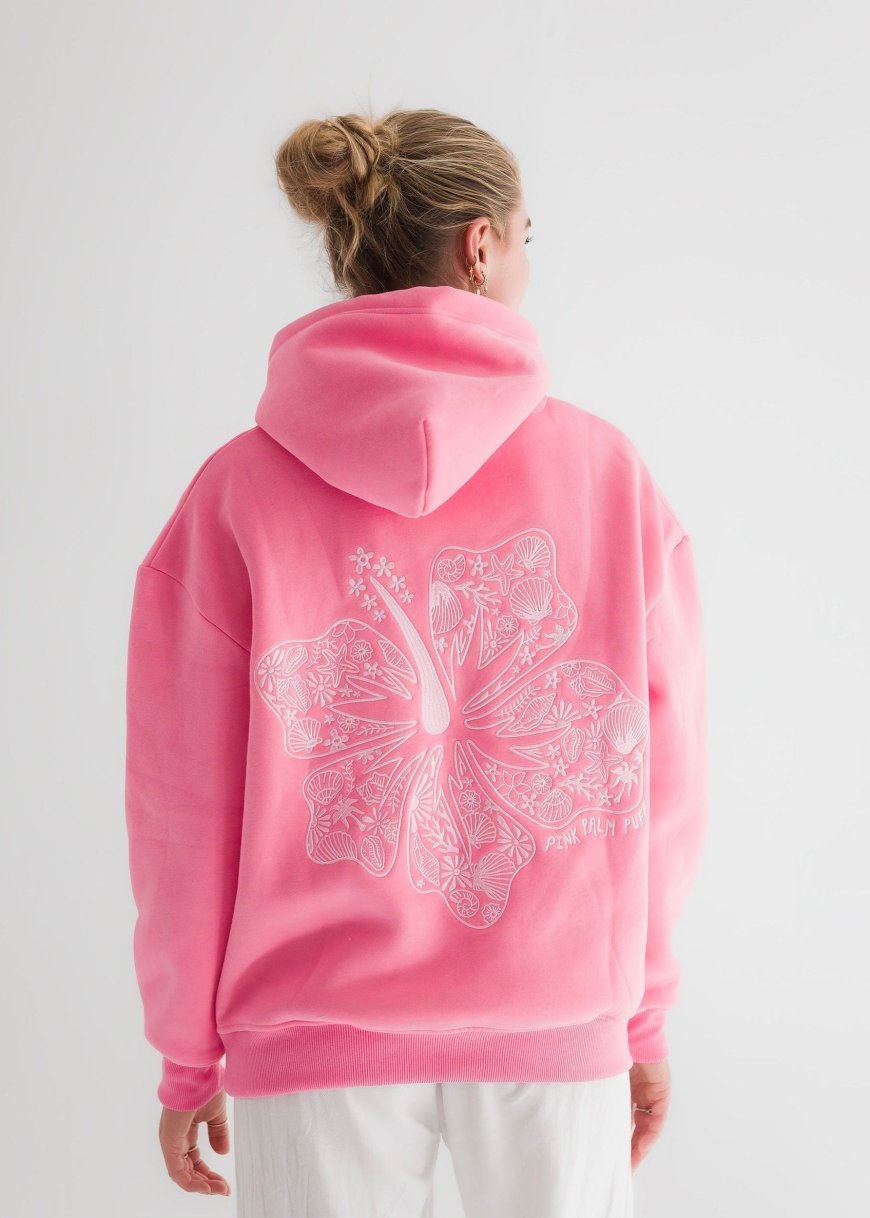 See Why This Pink Palm Puff Hoodie Is Famous